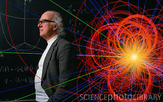 Prof. Peter Higgs with Event Simulation-SPL